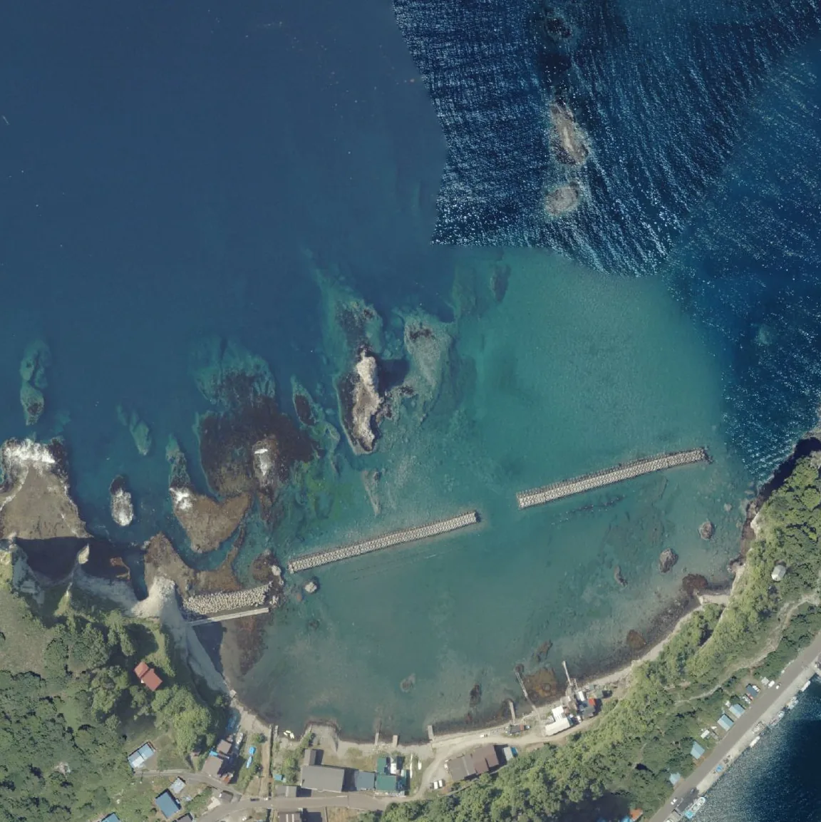 鴎島の航空写真