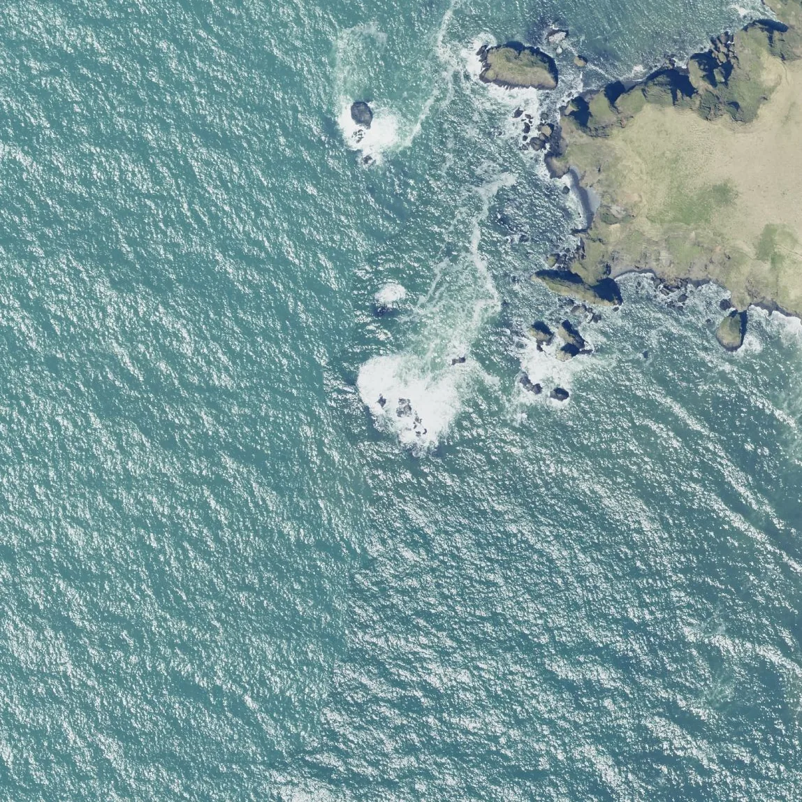 ゴミ島の航空写真