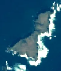 ハルカリモシリ島の衛星画像