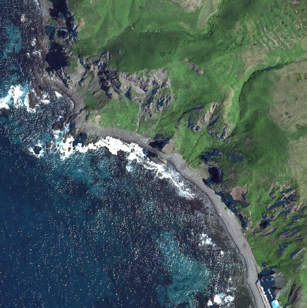 地蔵岩の航空写真