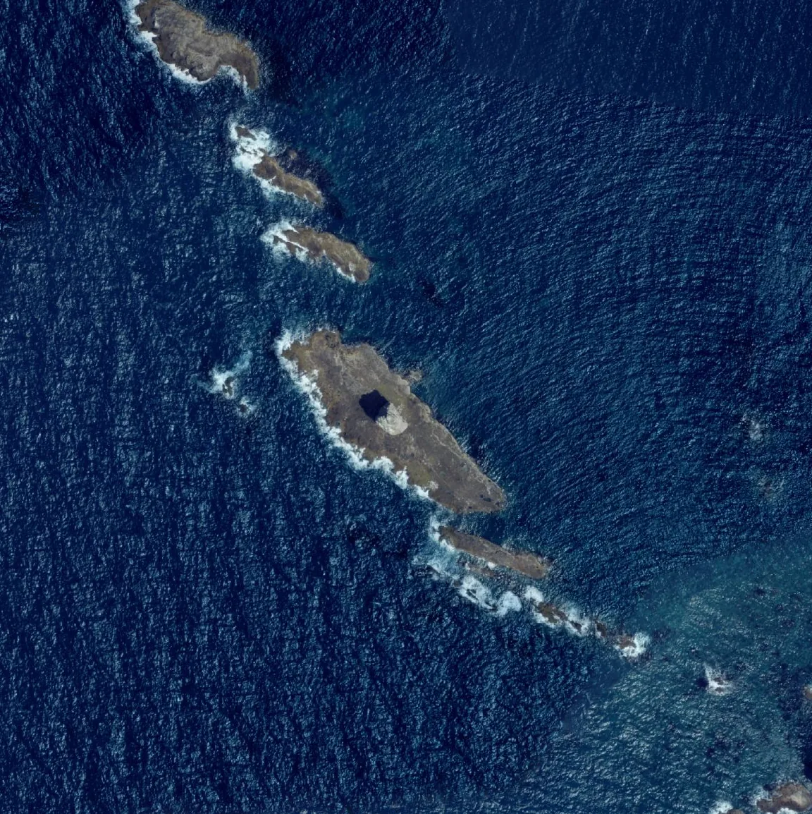 神威岩の航空写真