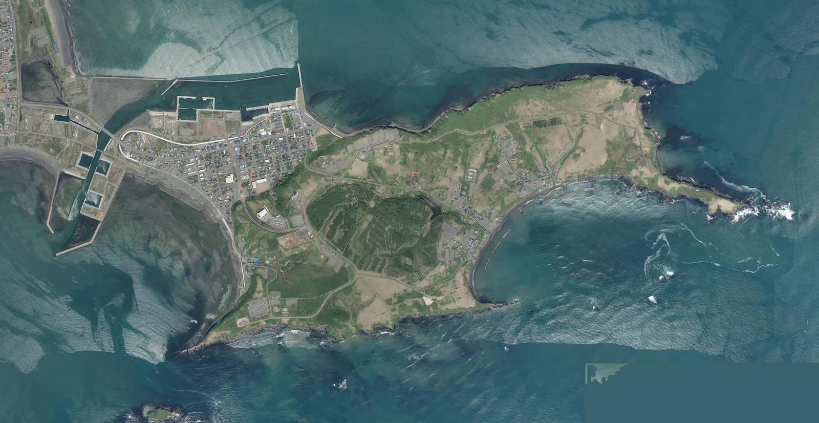 霧多布島の航空写真