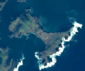 小島の衛星画像