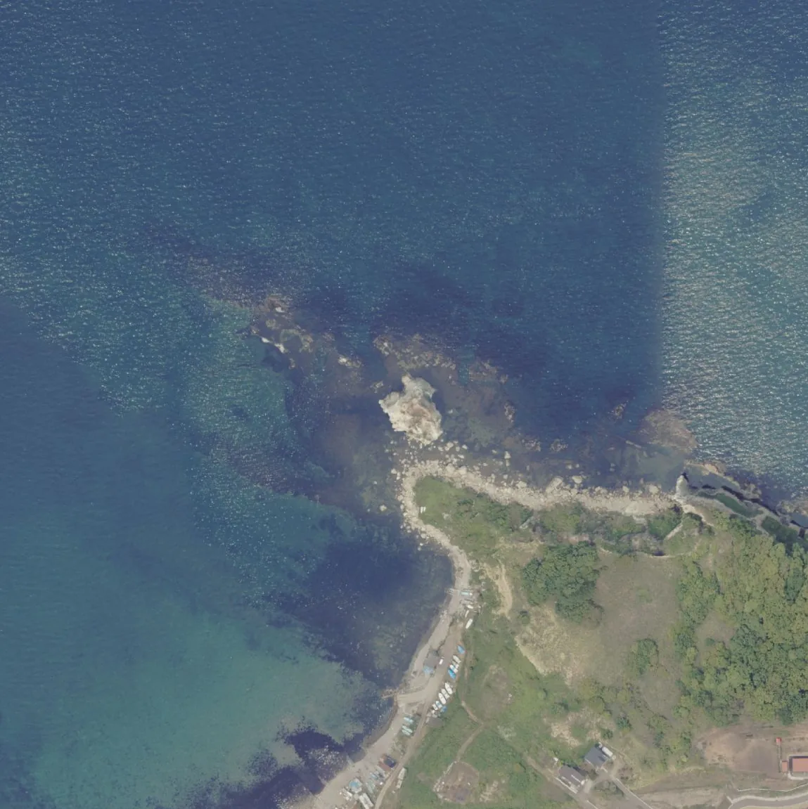 桃岩の航空写真