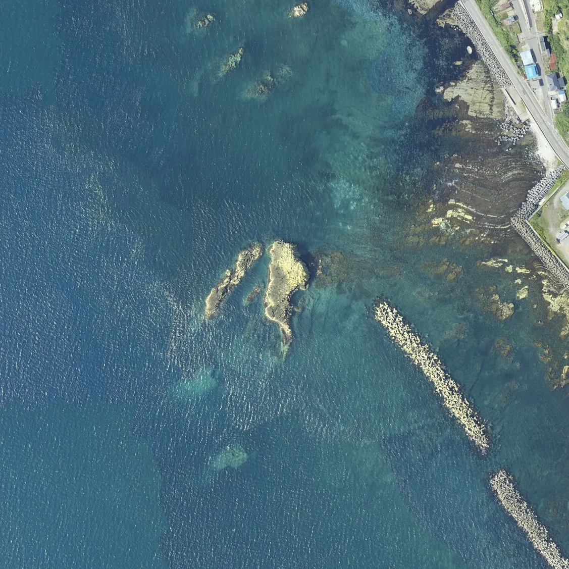 高岩の航空写真