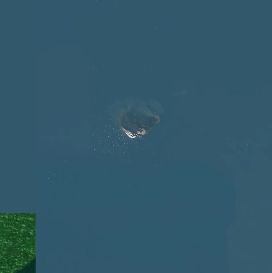 ヨシ島の航空写真